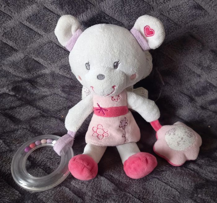 Doudou peluche ours déguisé en papillon - d'activités- Pommette