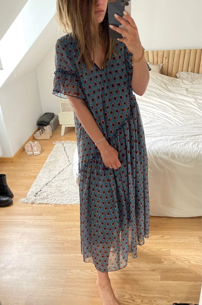 Robe Jessy Navy Paris imprimé wax 🍍 - photo numéro 4