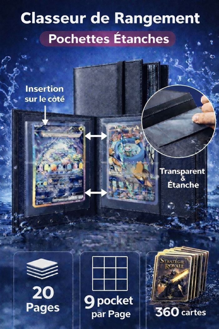 Classeur blanc neuf 360 emplacements cartes à collectionner