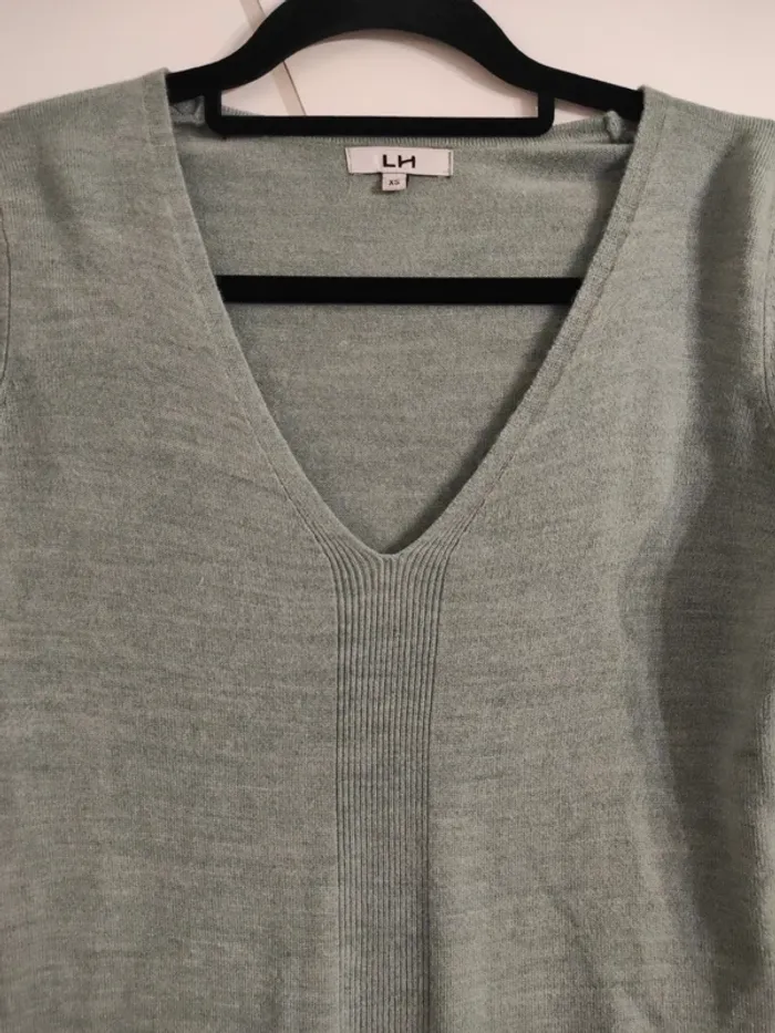 Pull fin vert pâle La Halle XS/S - photo numéro 2