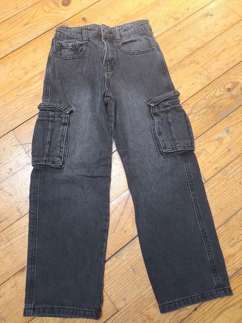 Jean cargo noir Kiabi 8 ans