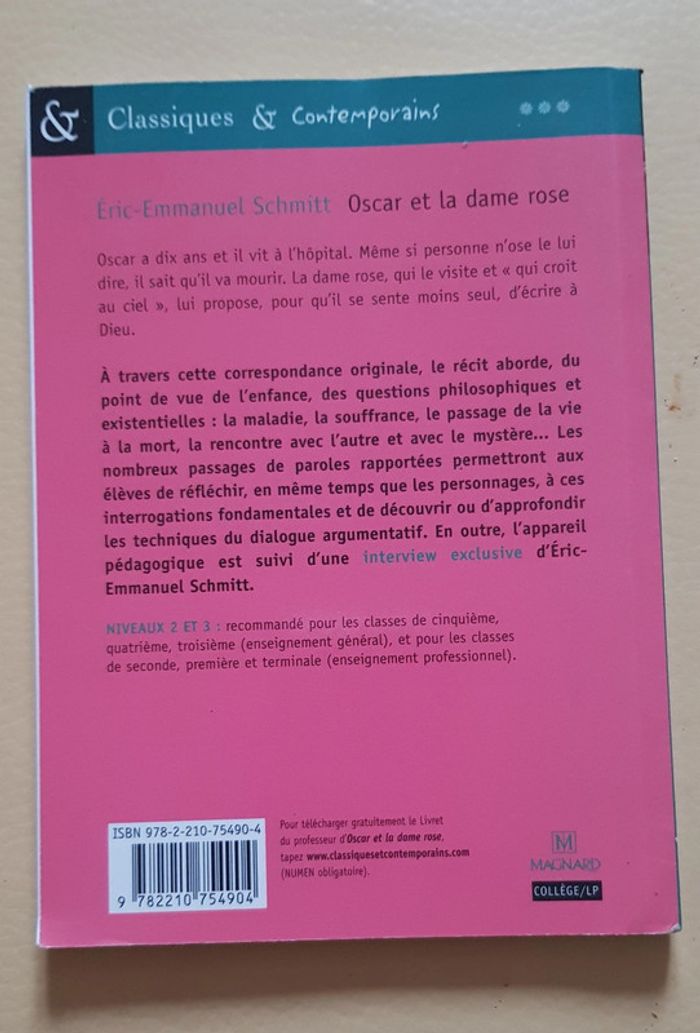 Livre "Oscar et la dame rose" - E. Schmitt - photo numéro 2