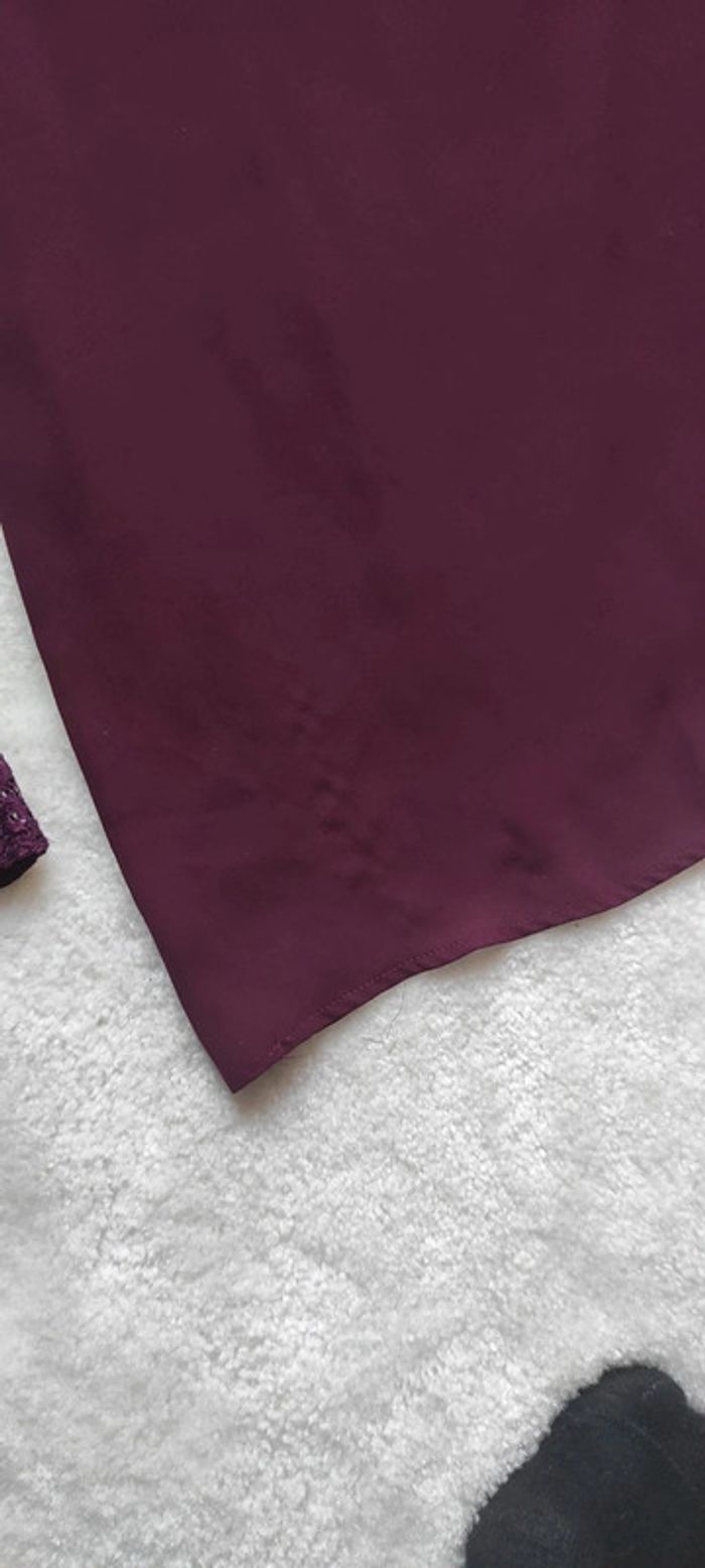 Blouse Cottonade Paris Violet Aubergine L fabriqué en France - photo numéro 7