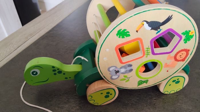 Tortue à tirer avec roue d'encastrement - photo numéro 2