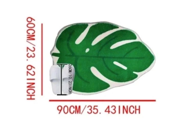 Lot de 2 Tapis de Douche/Bain Feuilles Monstera - Déco Jungle Tropicale - photo numéro 4