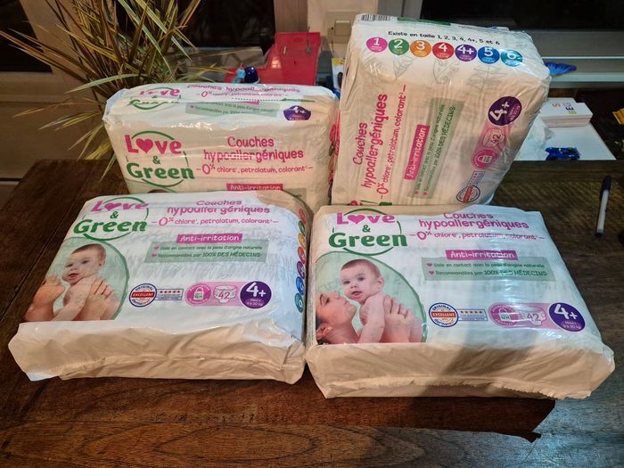 Couche Love and Green Taille 4+ : 168 couches - photo numéro 2