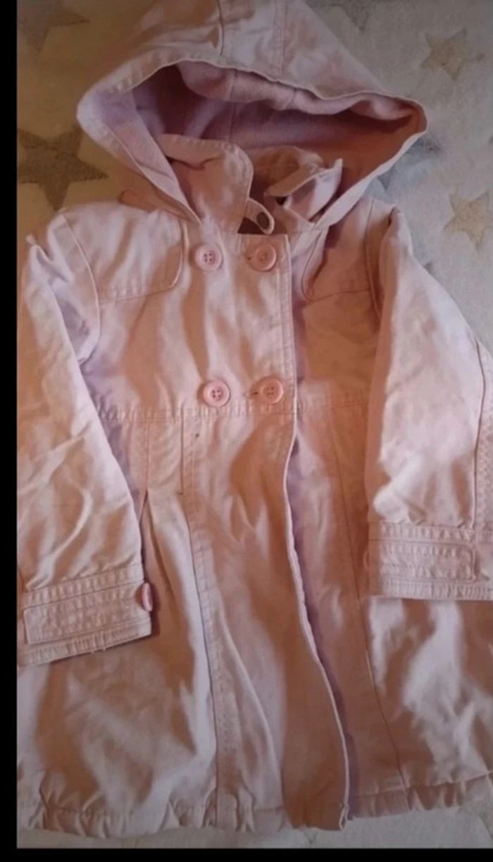 Manteau à capuche doublé rose clair - photo numéro 2