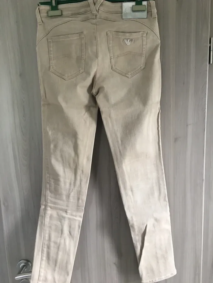 Jean skinny beige Armani - photo numéro 2
