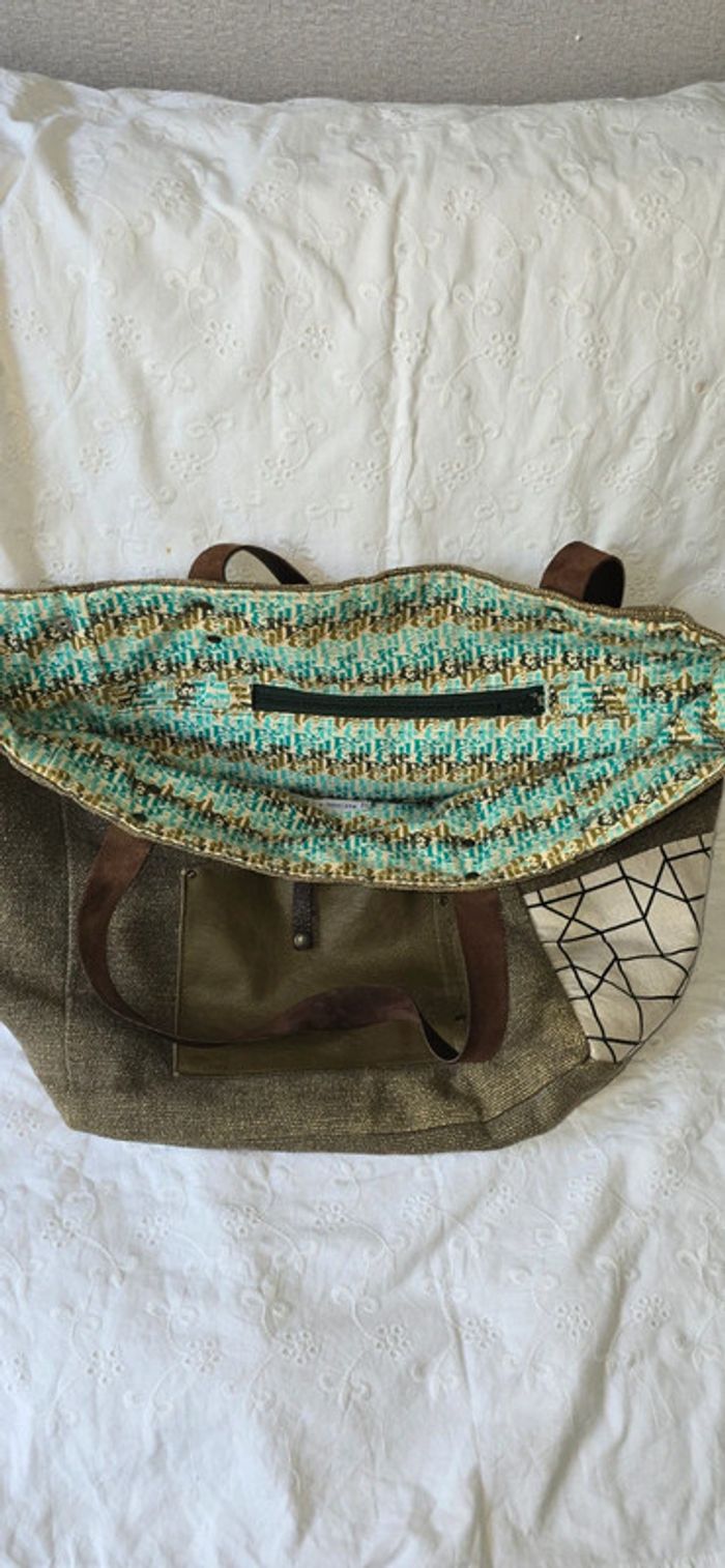 Cabas sac fait Main Grand modèle xxl pièce unique très pratique et Tendance - photo numéro 8