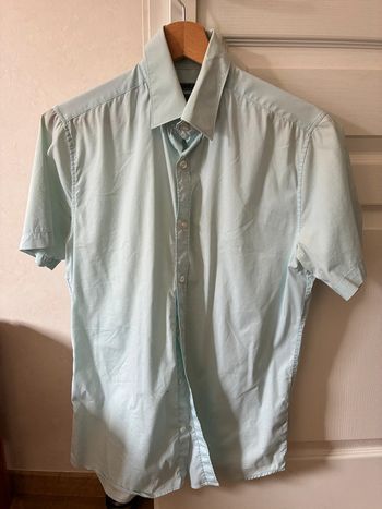 Chemise manche courte bleu ciel