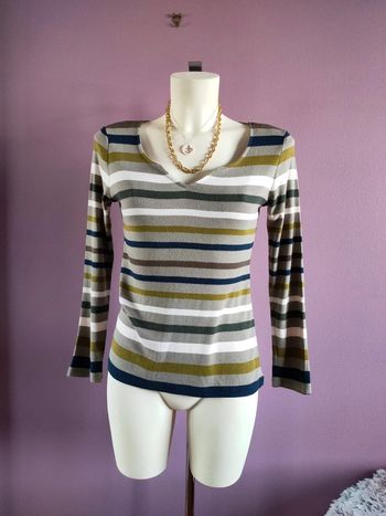 Pull rayé Caroll en coton