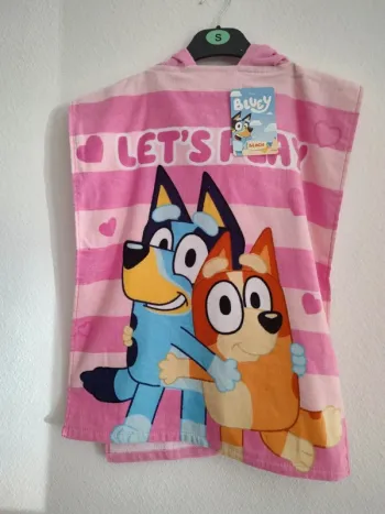Cape de bain serviette Pancho bluey fille
