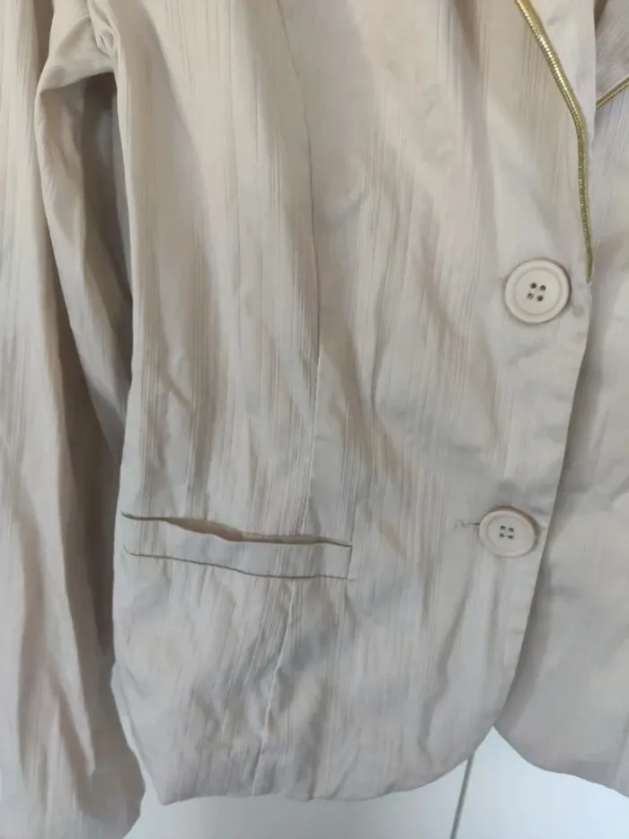 Veste beige doré Lili Mercredi Taille 2 - photo numéro 3