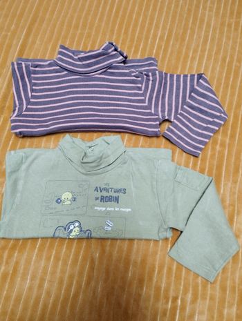 Lot T-shirt col roulé 2ans