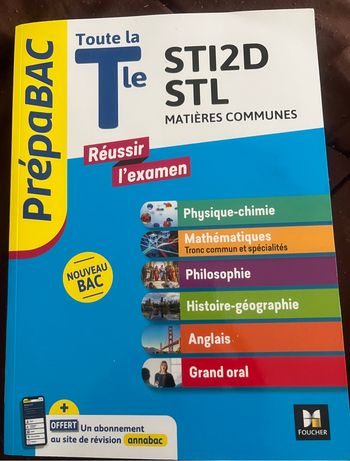 Prépa BAC  toute la terminale STI2D/STL matières communes