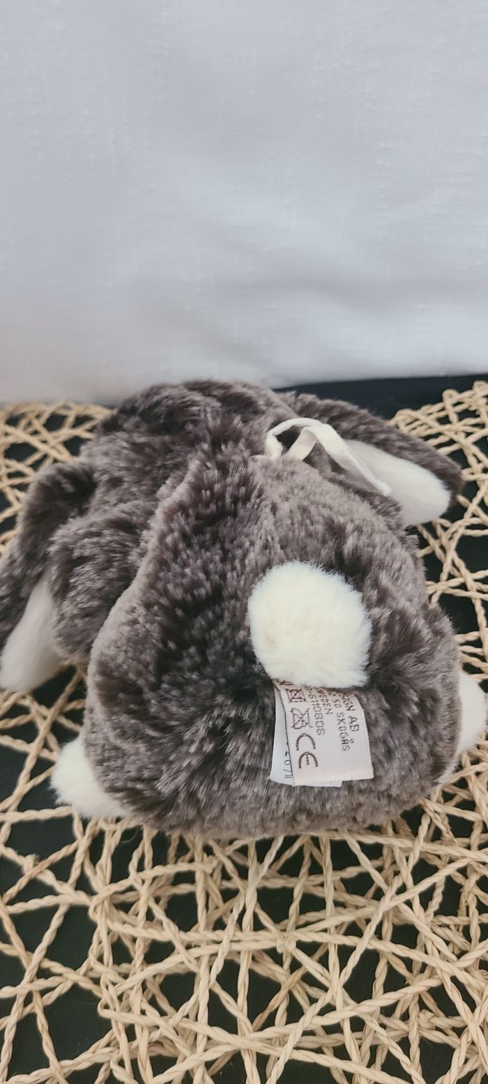 Doudou peluche lapin marron beige BUKOWSKI - photo numéro 4