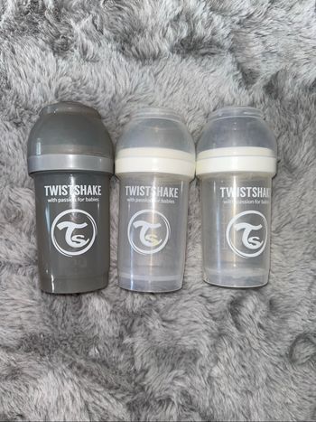 Lot de 3 petits biberons - 180ml - Twistshake