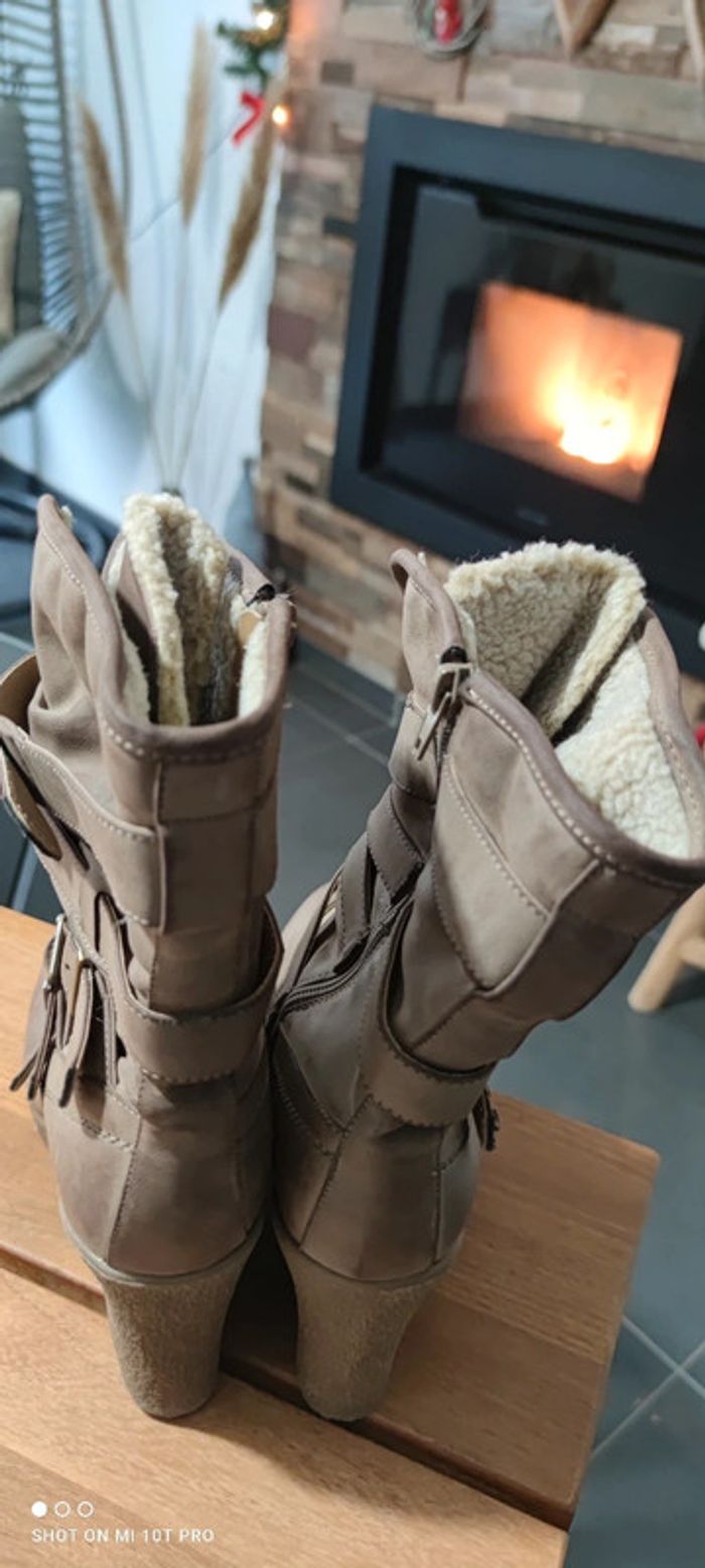 Bottines fourrées compensées p40 - photo numéro 3