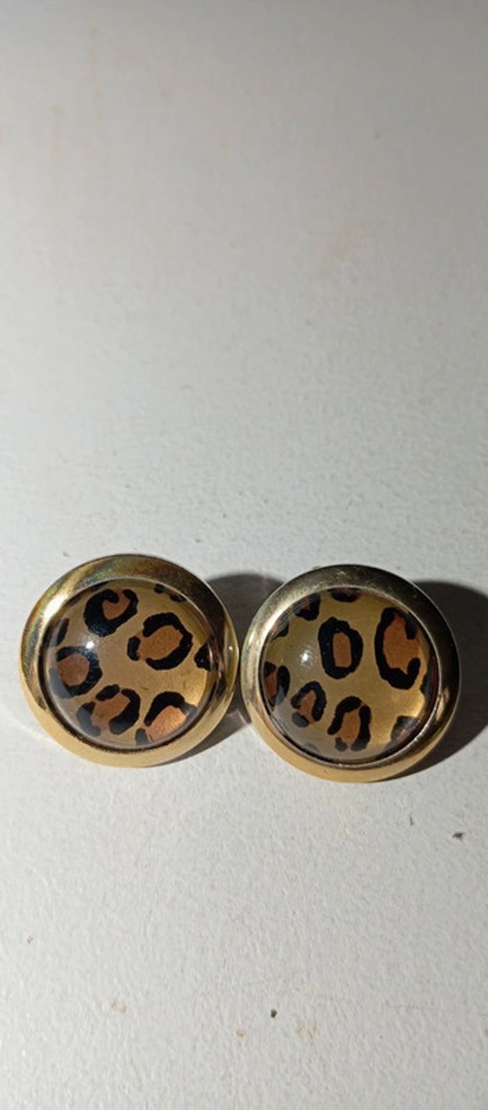 Clips d'oreilles vintage motif léopard tendance - photo numéro 2