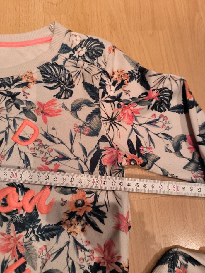 Sweat Stradivarius taille S beige à fleurs - photo numéro 5