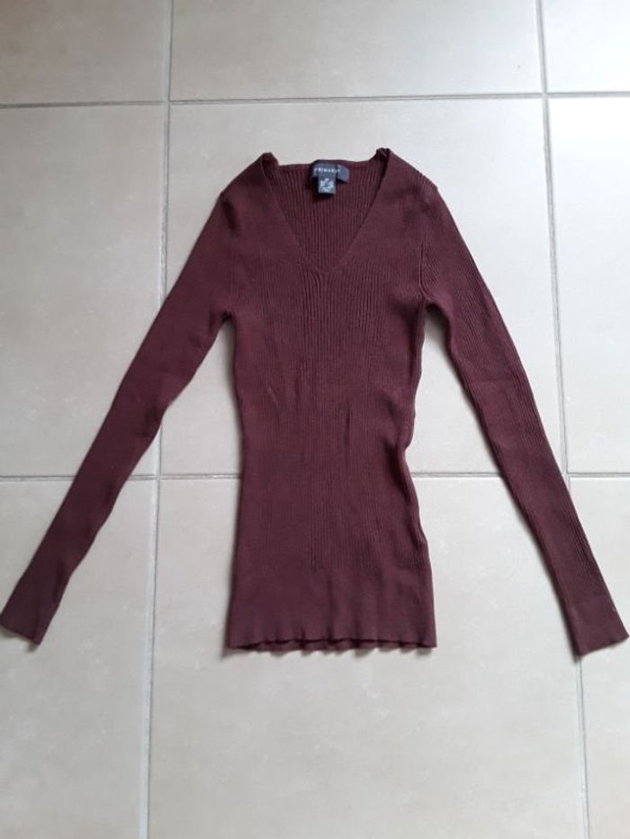 Petit pull bordeaux femme XS PRIMARK TBE