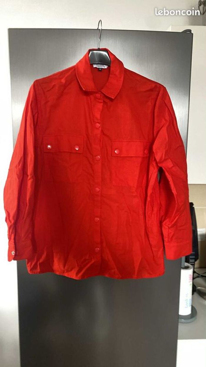 Surchemise Rouge Galeries Lafayette Taille 36 Neuve Coupe Droite