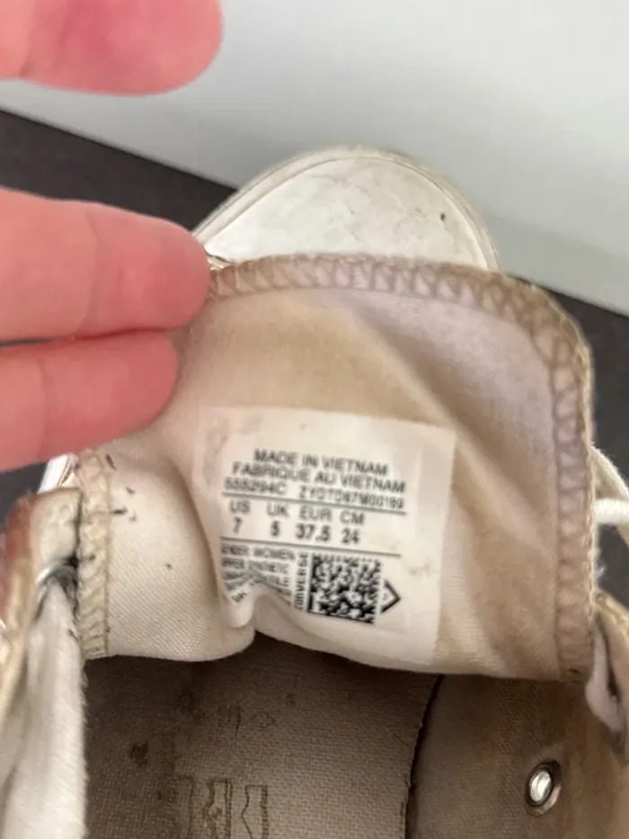 Baskets basses tressées dorées femme 37,5 - photo numéro 5