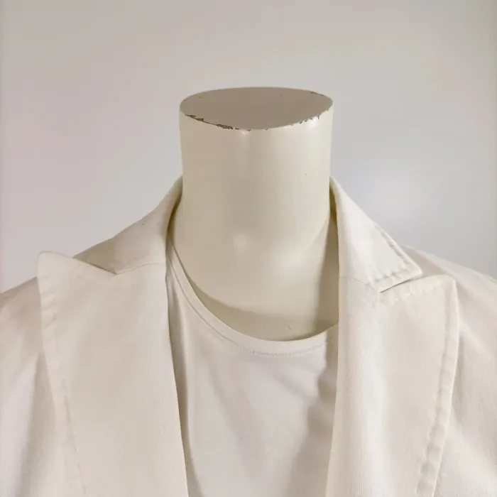 Blazer blanc chic avec doublure imprimée bleu marine – Taille 3 (M) A733 - photo numéro 8