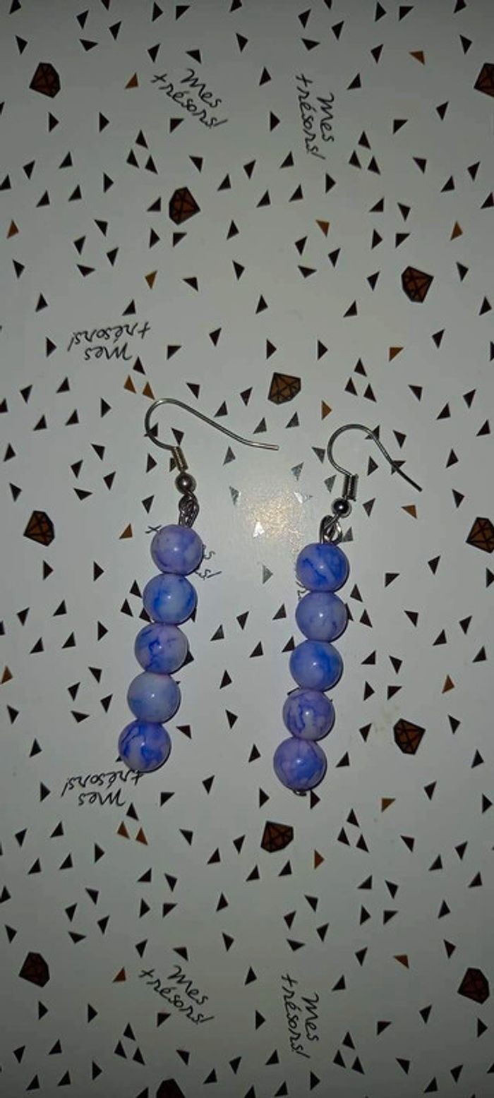 Boucle d'oreille lavande