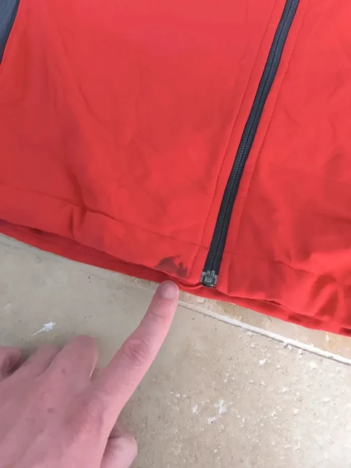 Jacket The North face XL Homme rouge/gris logo blanc Apex Y2K - photo numéro 3