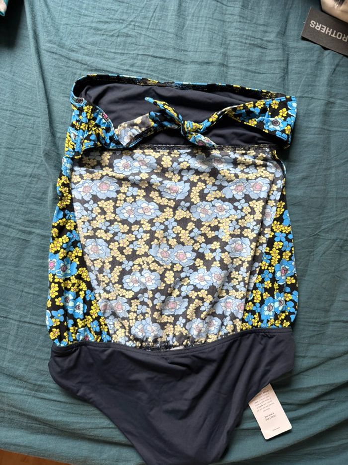 Maillot de bain 1 pièce Albertine “Nico” Blue Flowers – Taille 1 - photo numéro 2