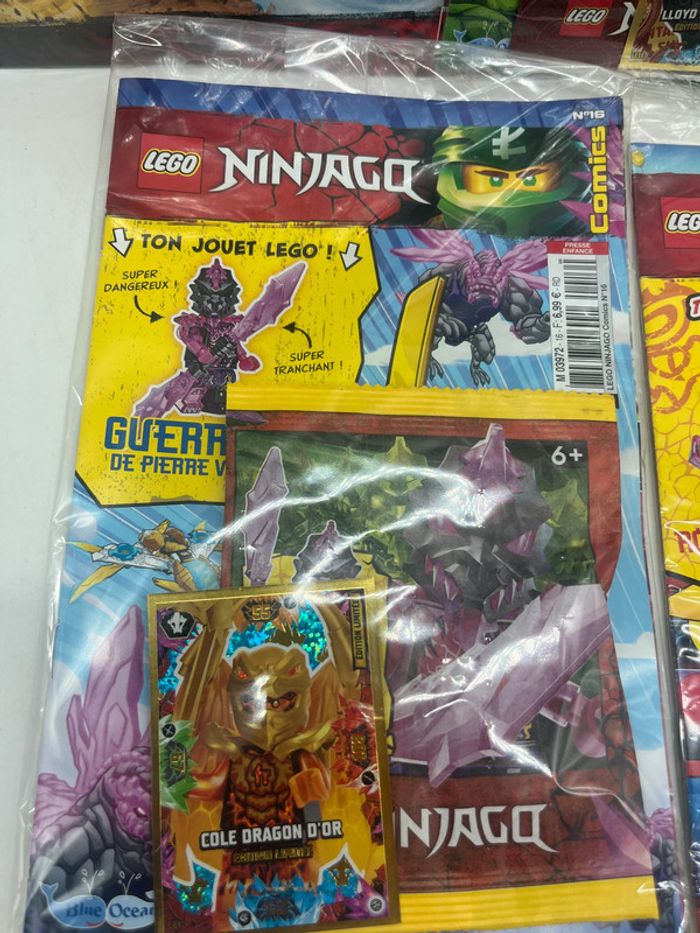Lot de 5 livres D’activités Magazines Lego Ninjago Avec leurs figurines Neuf - photo numéro 2