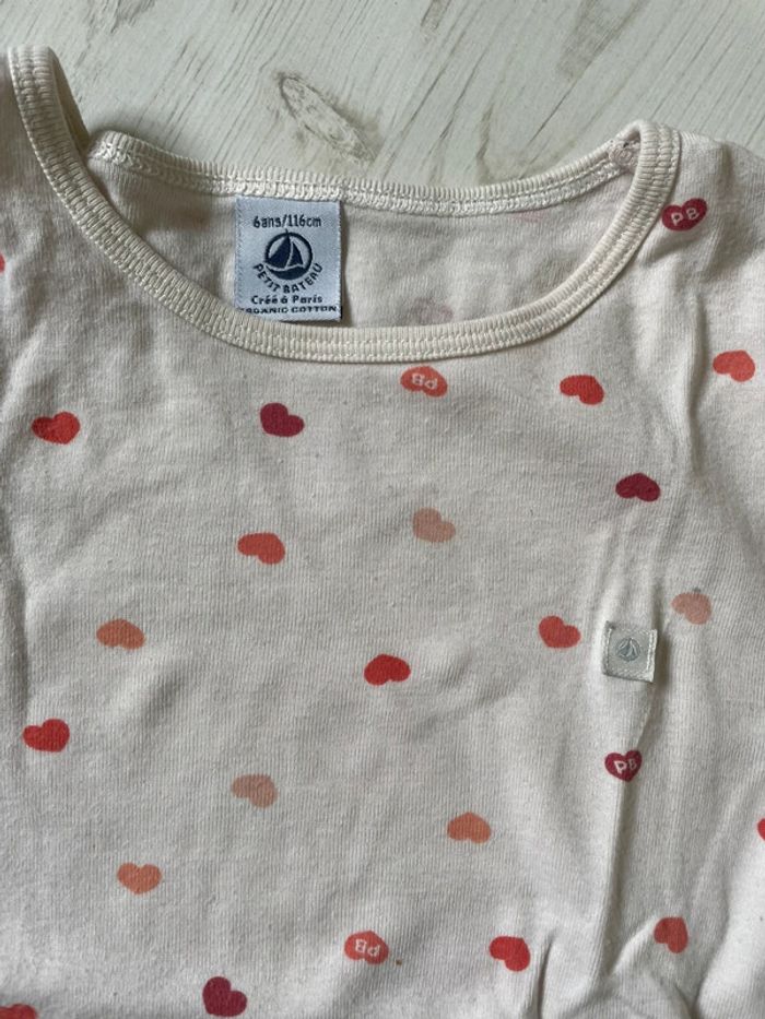 Pyjama pyjashort petit bateau 6 ans coton bio - photo numéro 2