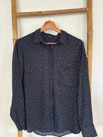 Chemise bleue marine à motifs - Kiabi taille M