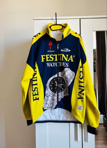 Veste de cyclisme Vintage Festina Watches Homme Biemme A-Tex Taille XXL