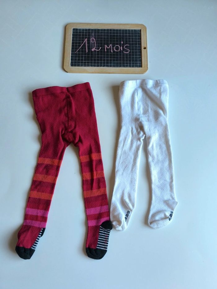 Lot de 2 collants taille 1 an en très bon état