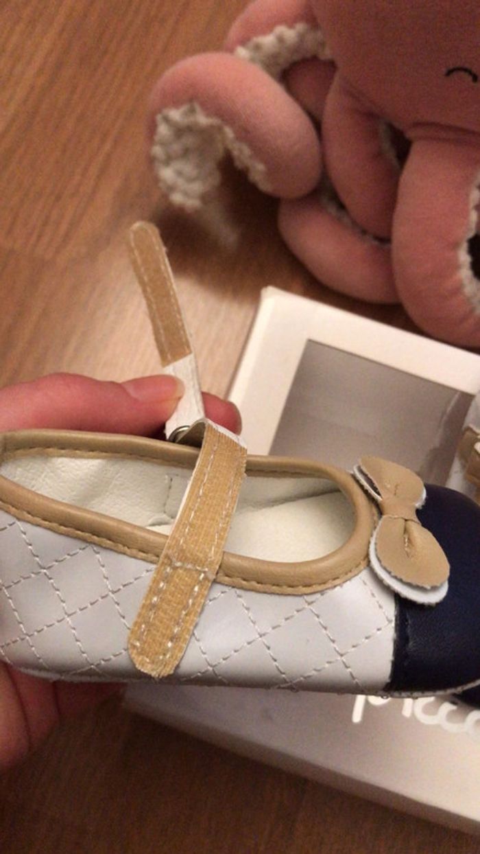 Ballerines Tutto piccolo bleu blanc beige - photo numéro 5