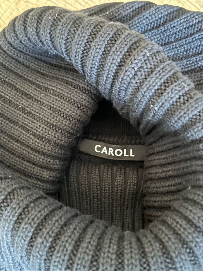 Robe pull longue noire avec col roulé Caroll taille 38 TBE - photo numéro 9