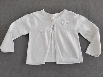 Gilet en coton blanc 18 mois Babibou