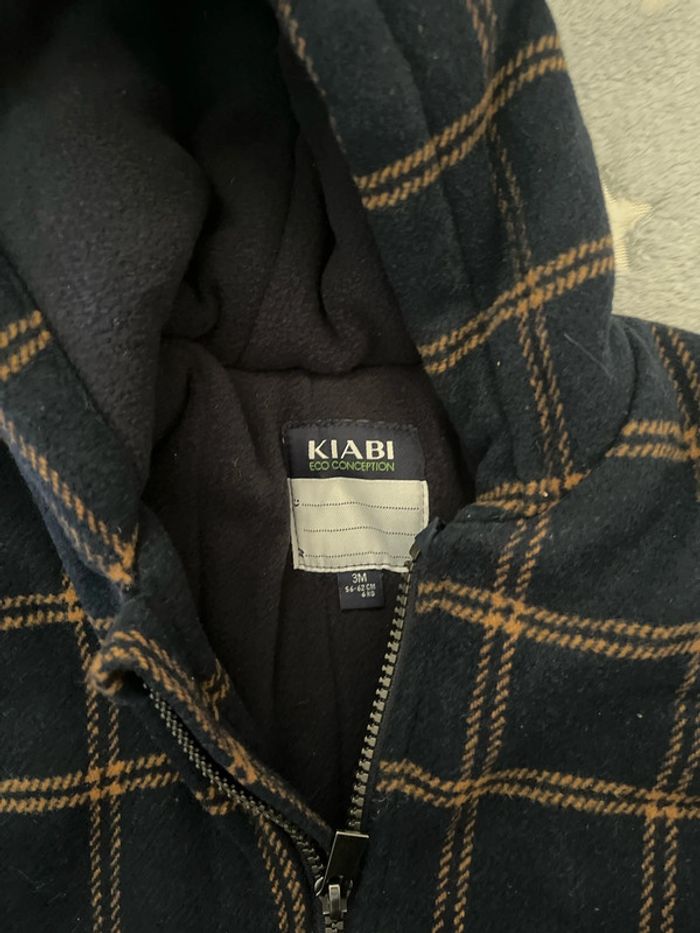 Manteau carreaux bleu marine - photo numéro 2
