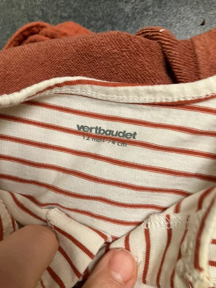 Ensemble 3 pièces été garçon 12mois gaze et éponge - photo numéro 6