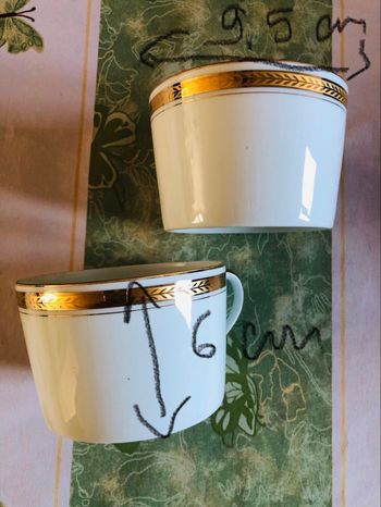 Tasses porcelaine LAMOTTE Sologne 