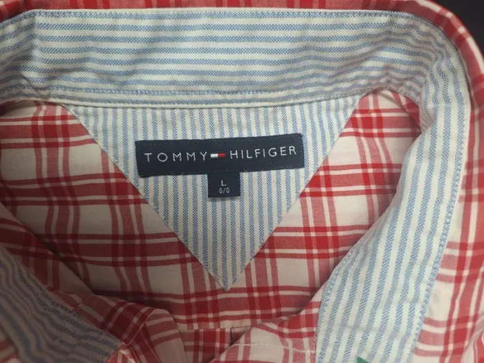Chemise Tommy Hilfiger à Carreaux Rouge Homme Taille L – Coton (558) - photo numéro 7