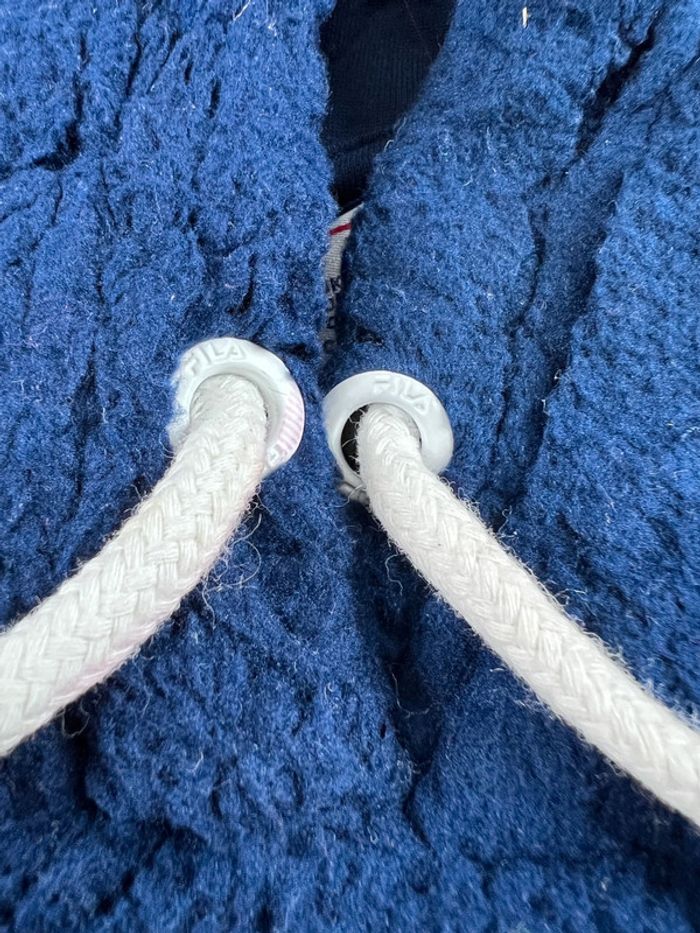 Sweat à Capuche Polaire FILA Bleu Marine Taille L – Logo Brodé - photo numéro 9