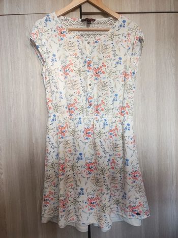 Robe blanche dentelle & fleurs Tom Tailor L