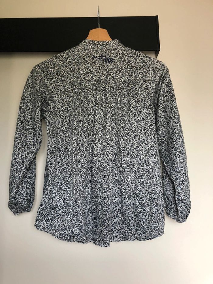 Chemise / blouse fleurie tons gris IKKS 10 ans - photo numéro 2