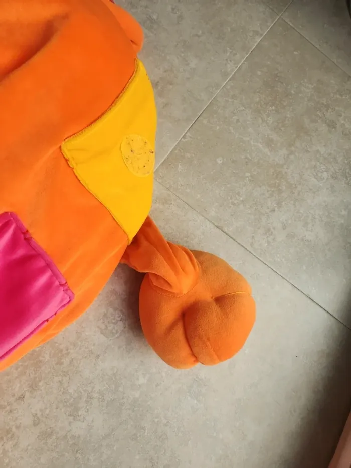 Peluche géante Igor le lion orange Lilliputiens - photo numéro 8