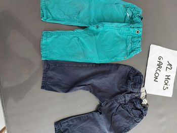 2 pantalon 12 mois