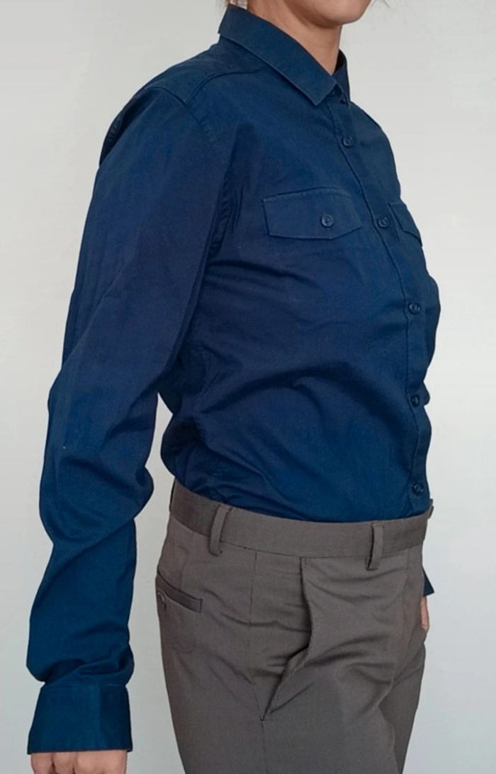 Chemise manches longues hommes marine taille L - photo numéro 2