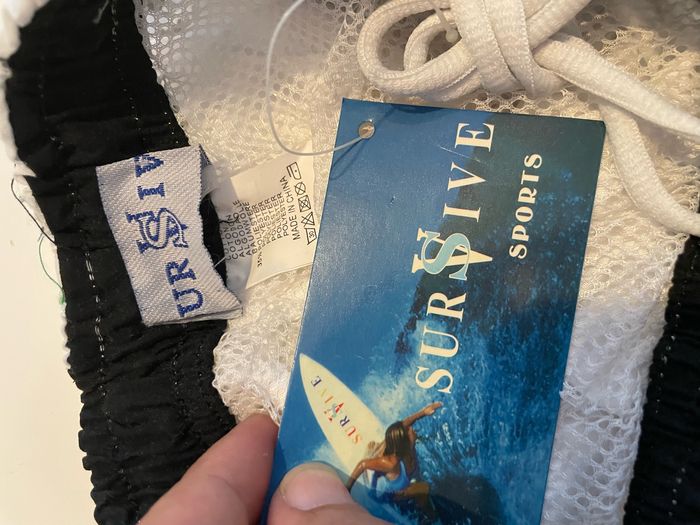 Short de bain blanc taille 6 ans survive sport - photo numéro 3